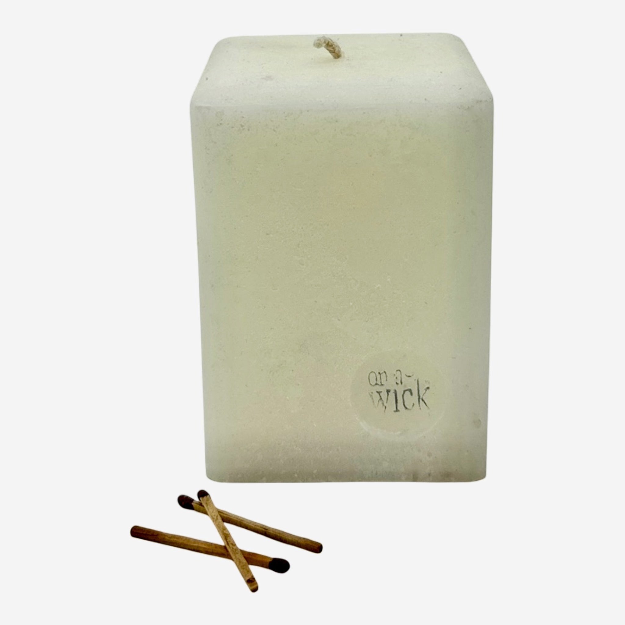 Scented Square Pillar Candle in [fragrance] fragrance by On a Wick and a Prayer