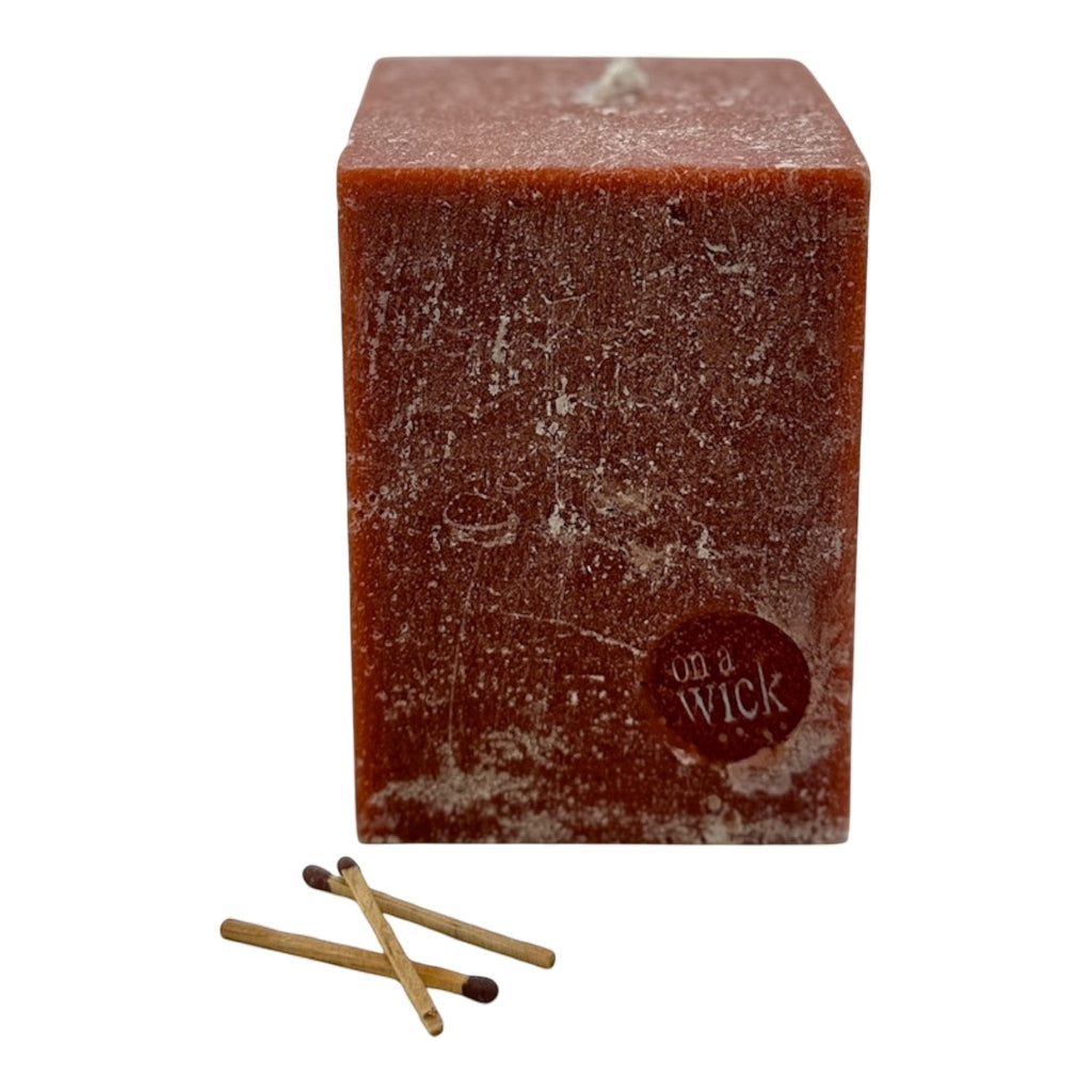 Scented Square Pillar Candle in [fragrance] fragrance by On a Wick and a Prayer