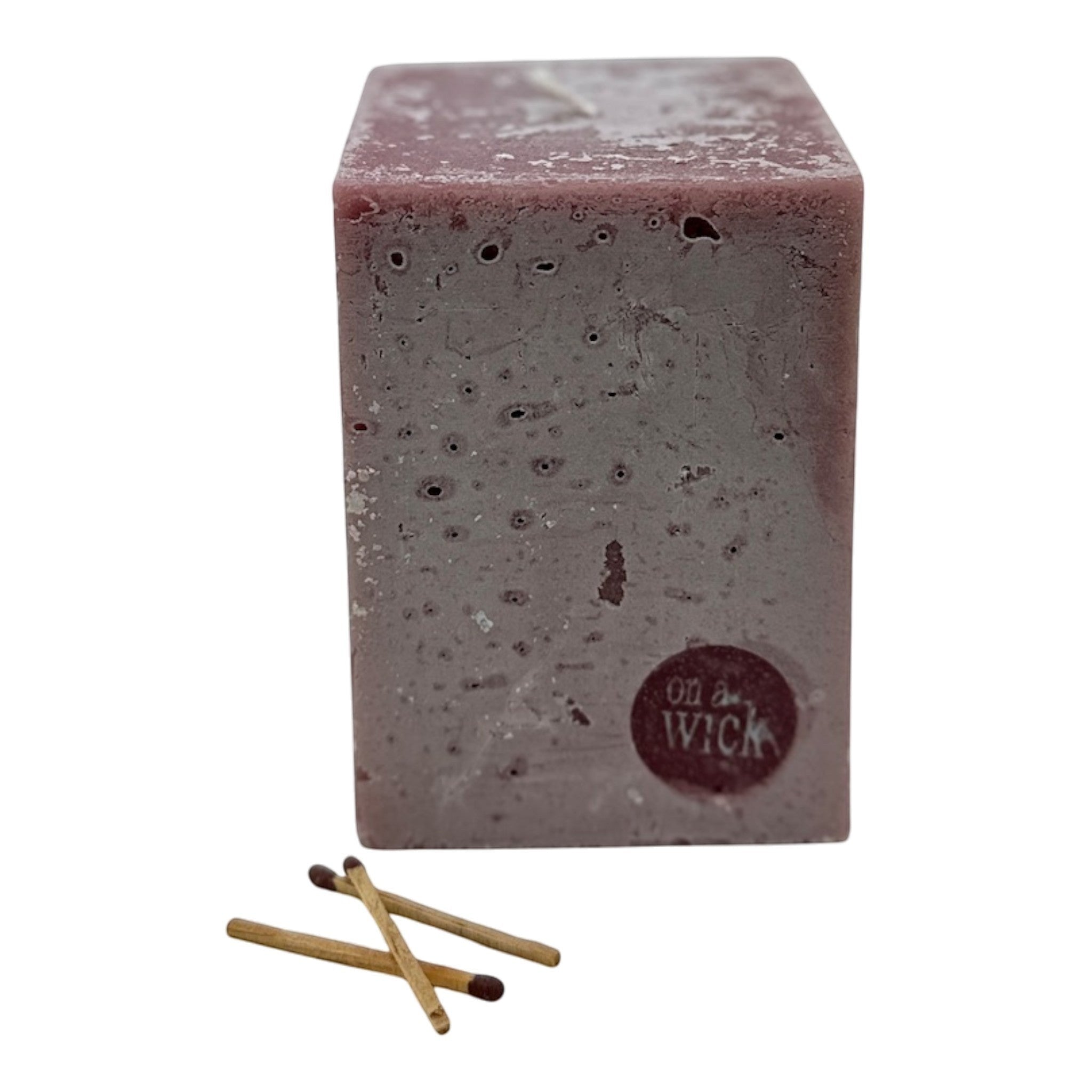 Scented Square Pillar Candle in [fragrance] fragrance by On a Wick and a Prayer