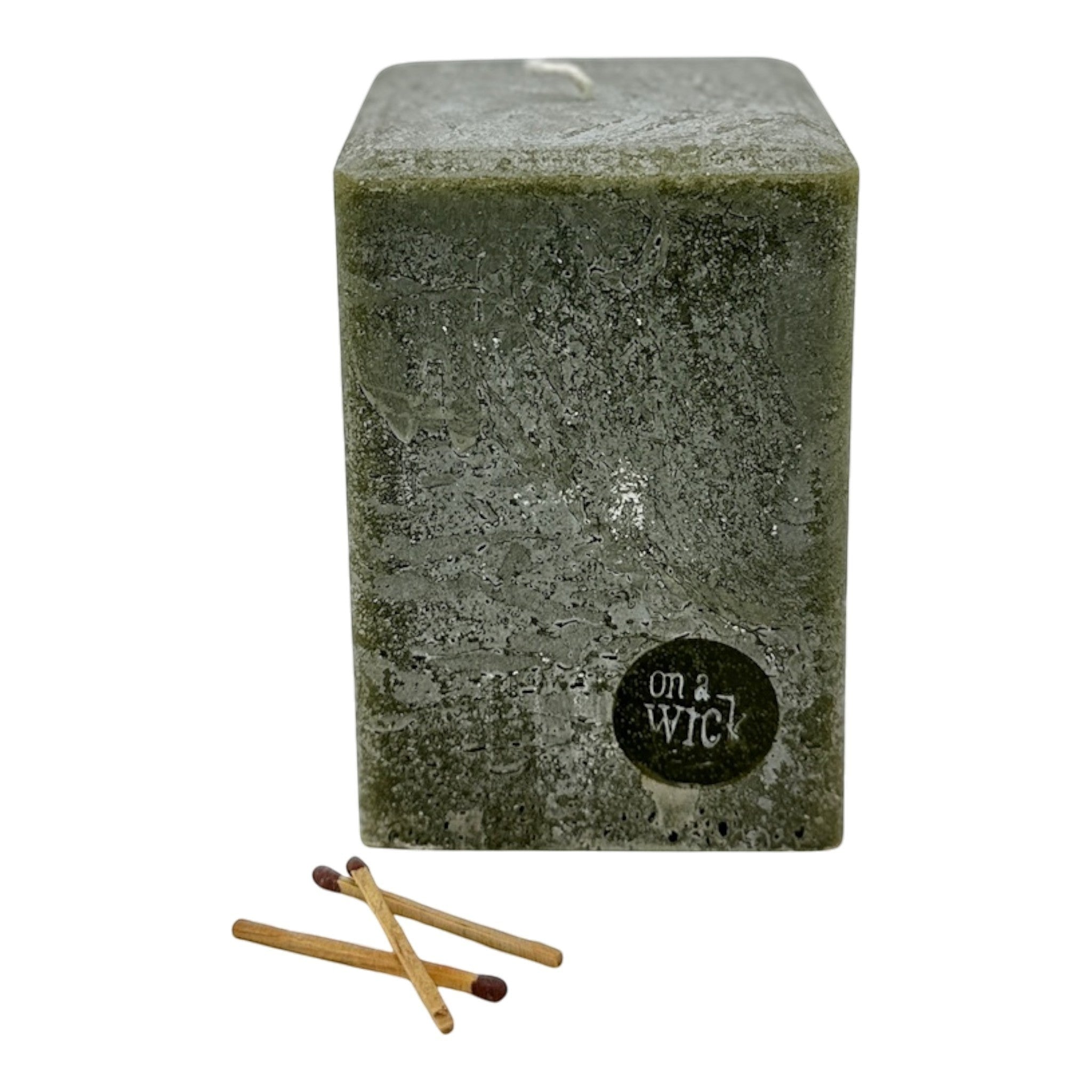 Scented Square Pillar Candle in [fragrance] fragrance by On a Wick and a Prayer