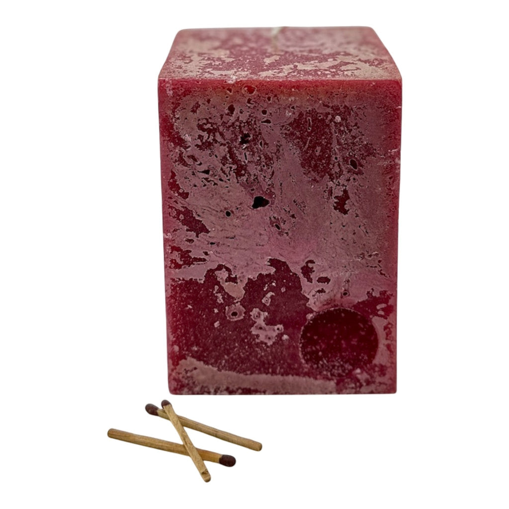 Scented Square Pillar Candle in [fragrance] fragrance by On a Wick and a Prayer