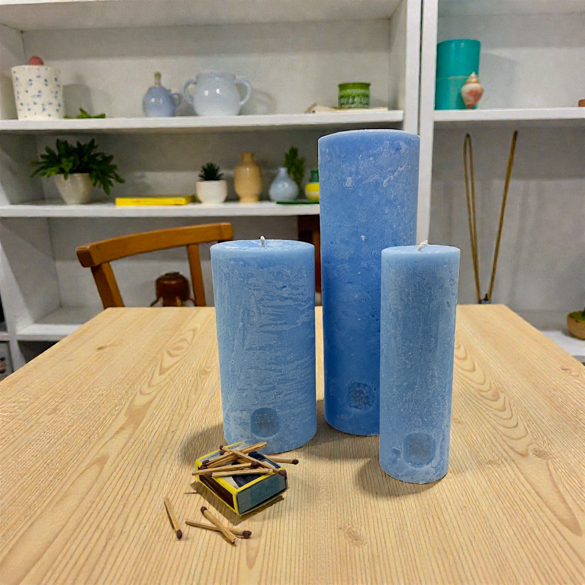 Scented Round Pillar Candle in [fragrance] fragrance by On a Wick and a Prayer