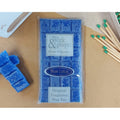 Packaged Blue Lotus wax melt bar with matches by "On a wick and a Prayer"