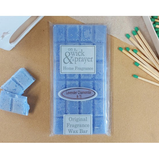 Lavender Camomile fragrance wax melt bar by "On a wick and a Prayer"