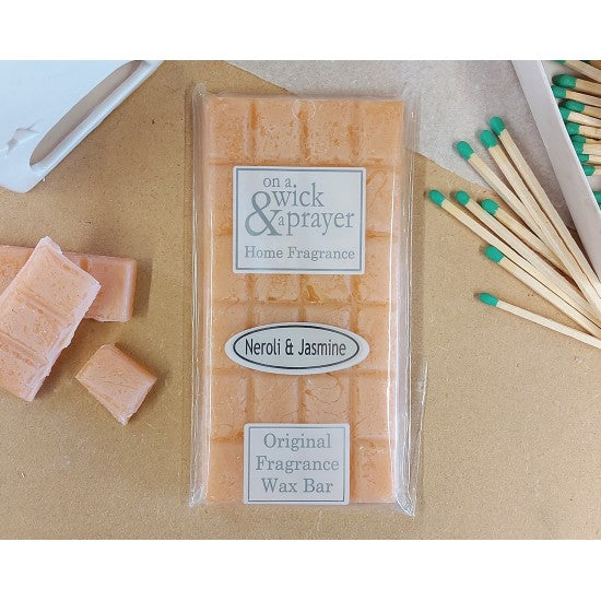Neroli and Jasmine fragrance wax melt bar by "On a wick and a Prayer"