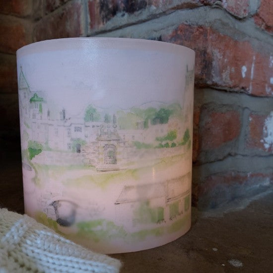 Tissington Village Wax Hurricane Lantern