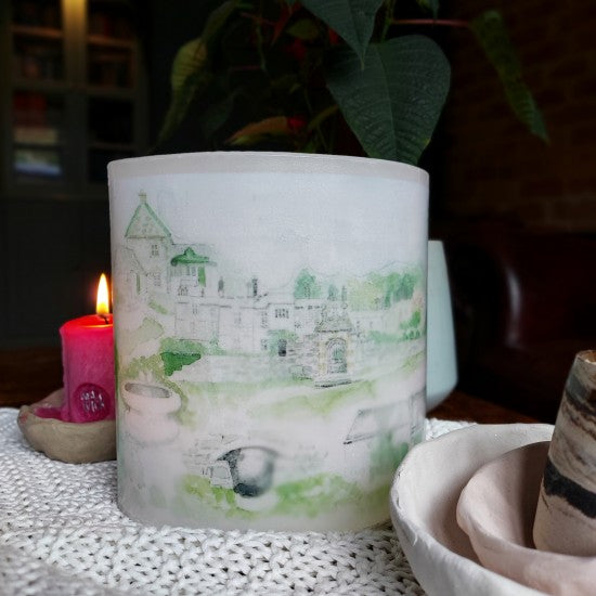 Tissington Village Wax Hurricane Lantern