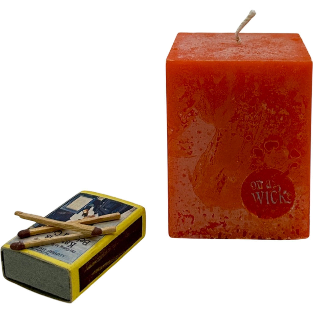 Scented Square Pillar Candle in [fragrance] fragrance by On a Wick and a Prayer
