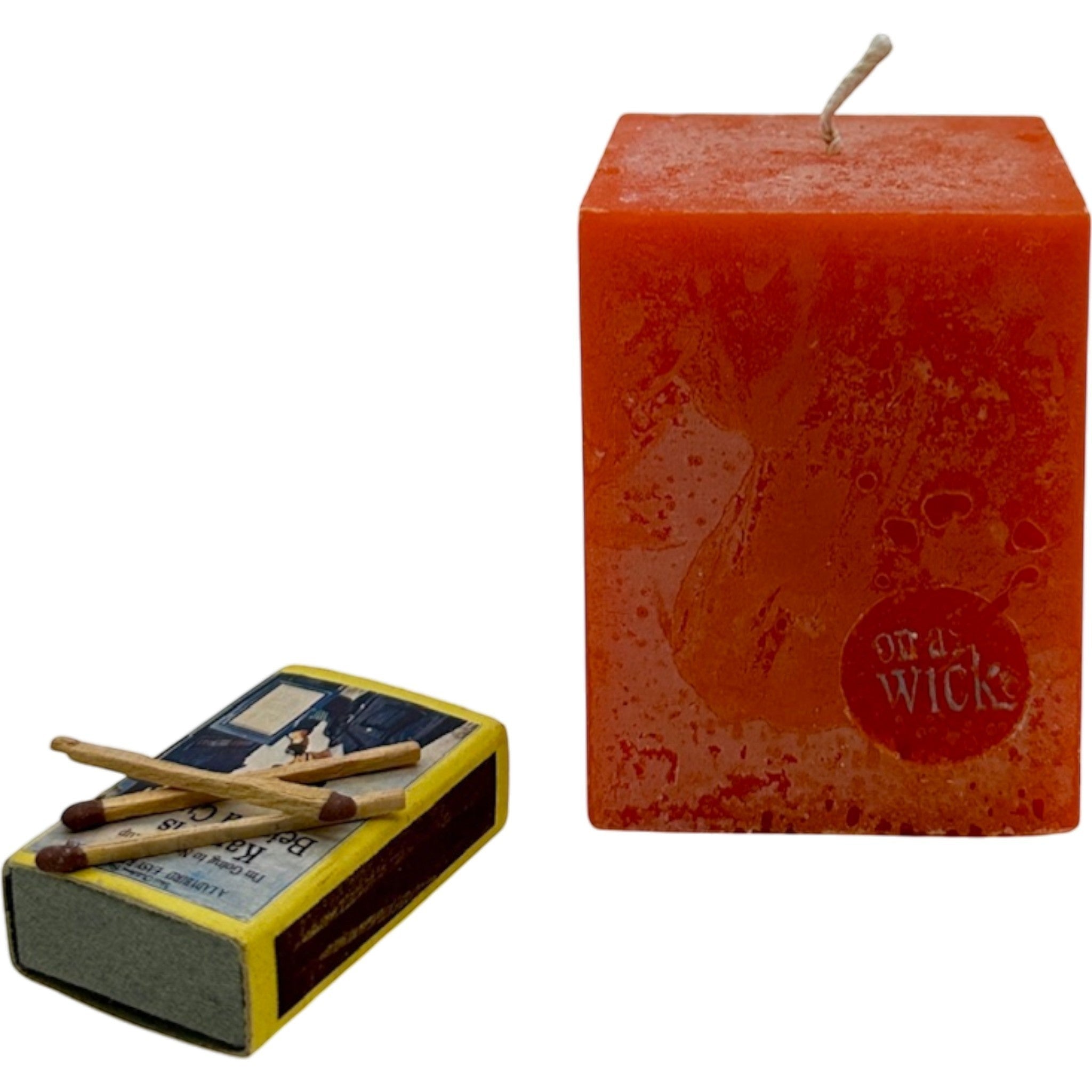 Scented Square Pillar Candle in [fragrance] fragrance by On a Wick and a Prayer