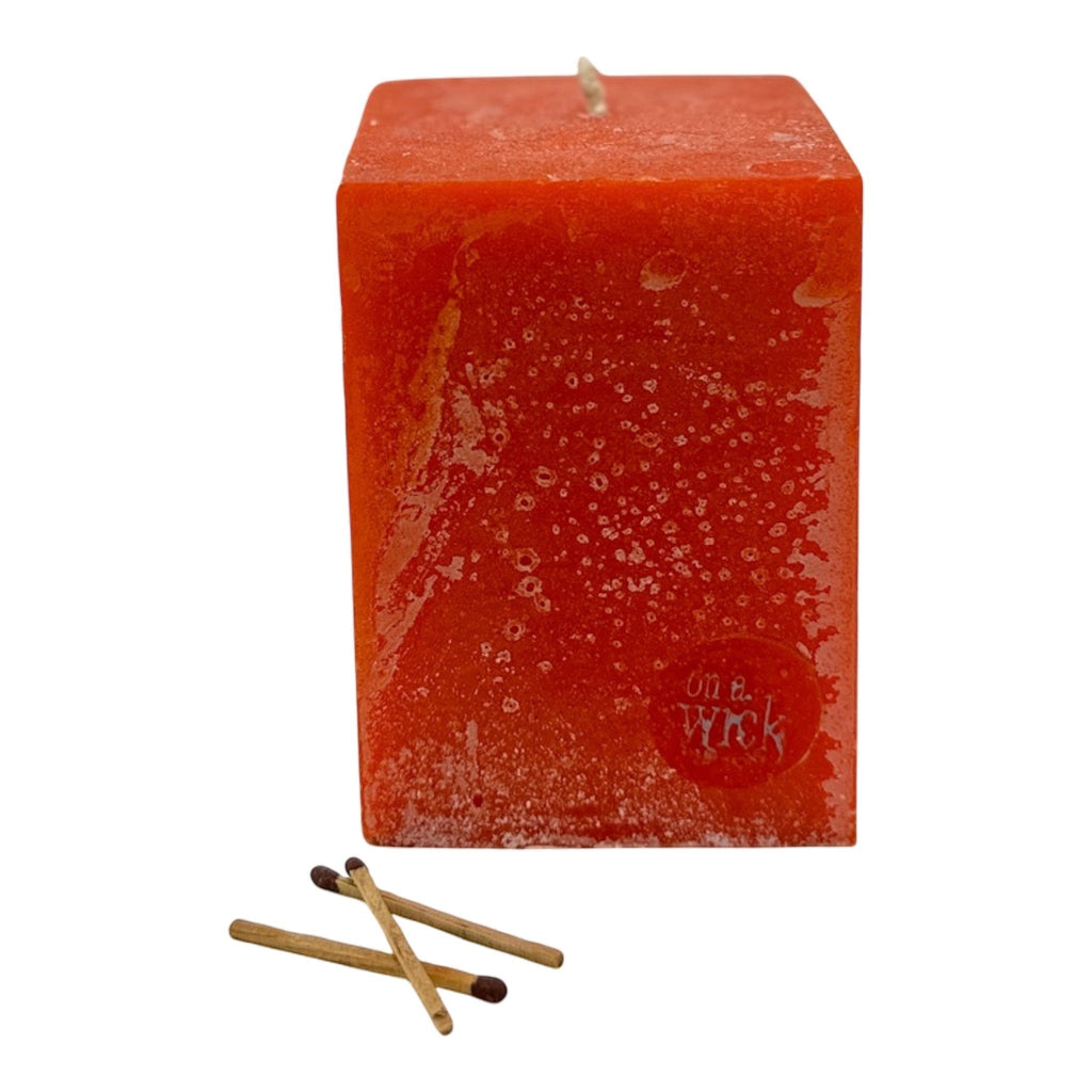 Scented Square Pillar Candle in Prosecco by On a Wick and a Prayer