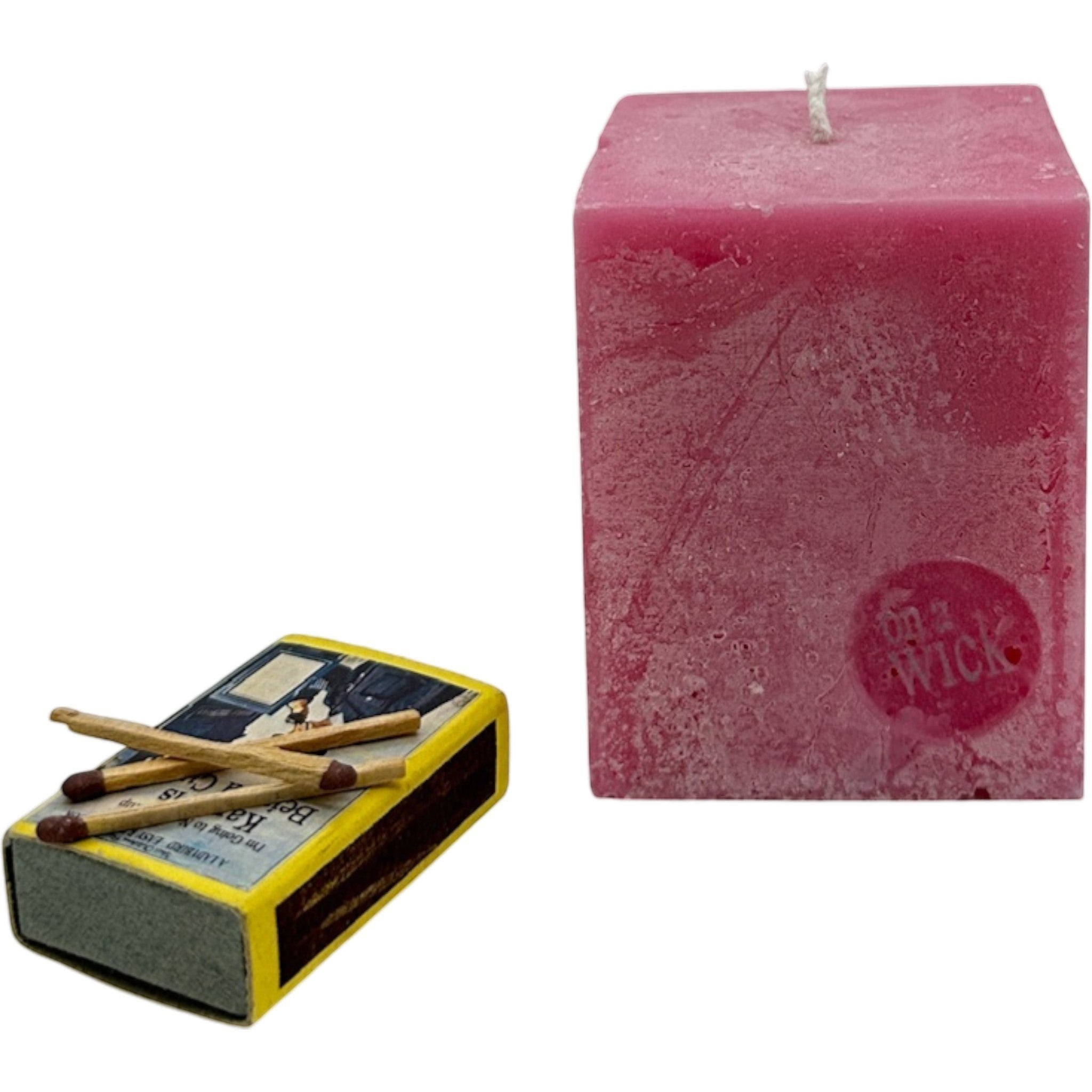 Scented Square Pillar Candle in [fragrance] fragrance by On a Wick and a Prayer