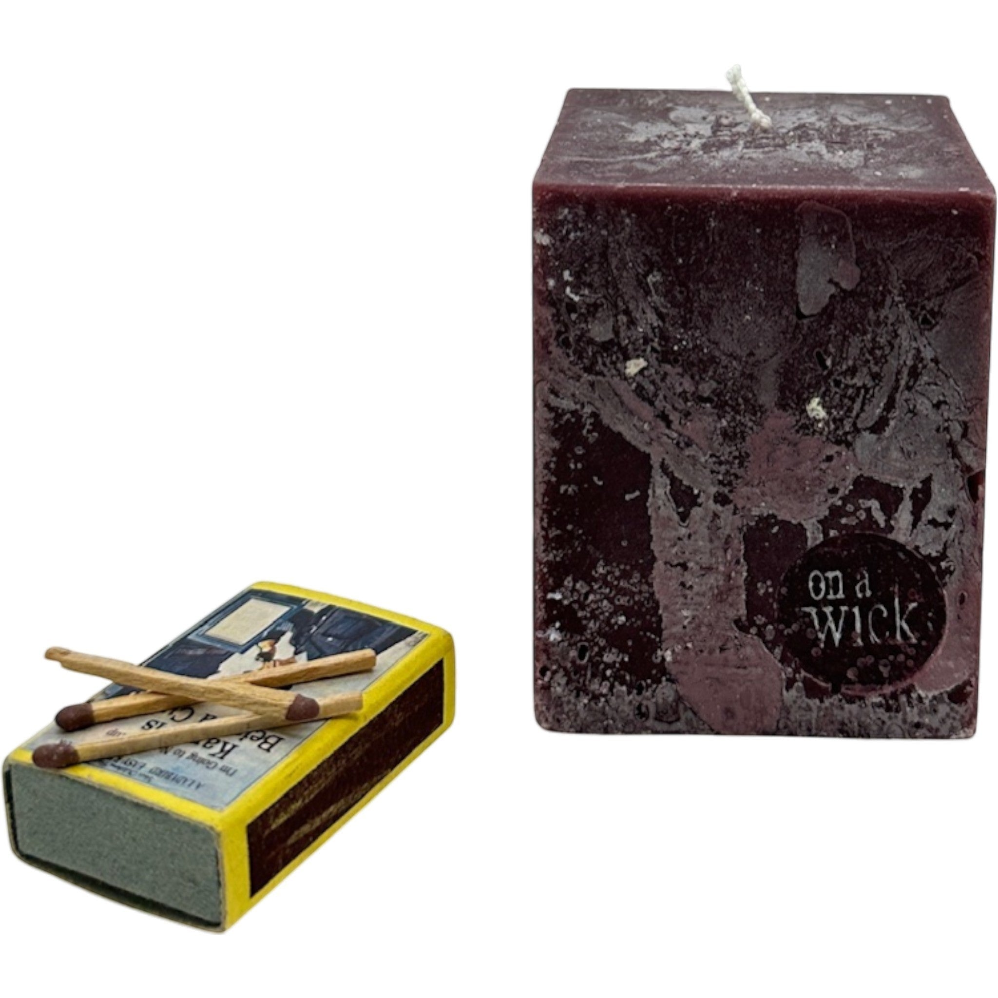 Scented Square Pillar Candle in [fragrance] fragrance by On a Wick and a Prayer