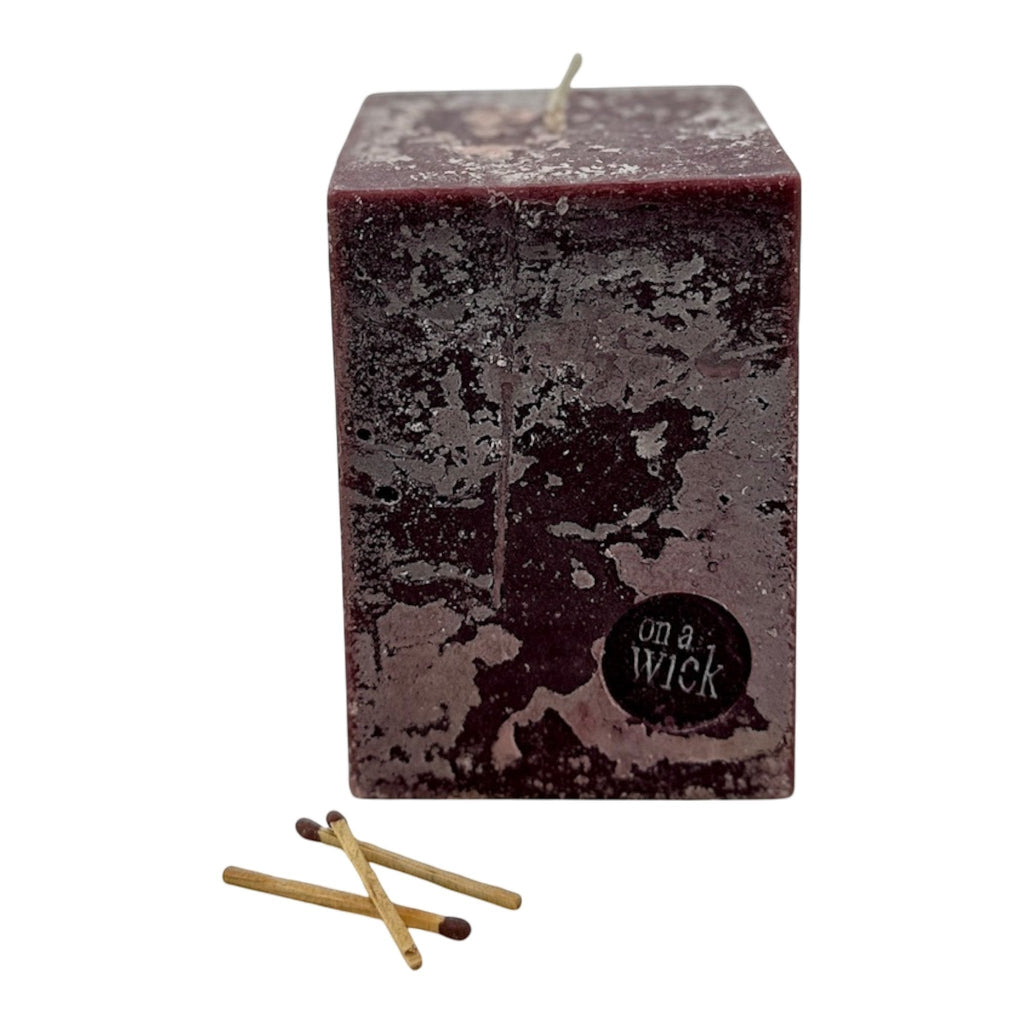 Scented Square Pillar Candle in [fragrance] fragrance by On a Wick and a Prayer