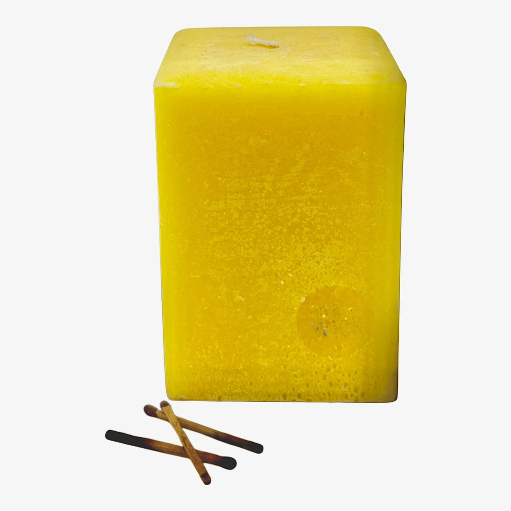 Scented Square Pillar Candle in Arabian Jasmine Fragrance by On a Wick and a Prayer